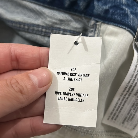 New Abercrombie & Fitch Zoe Natural Rise Vintage A-Line Skirt Jean Size 2 - Picture 10 of 14